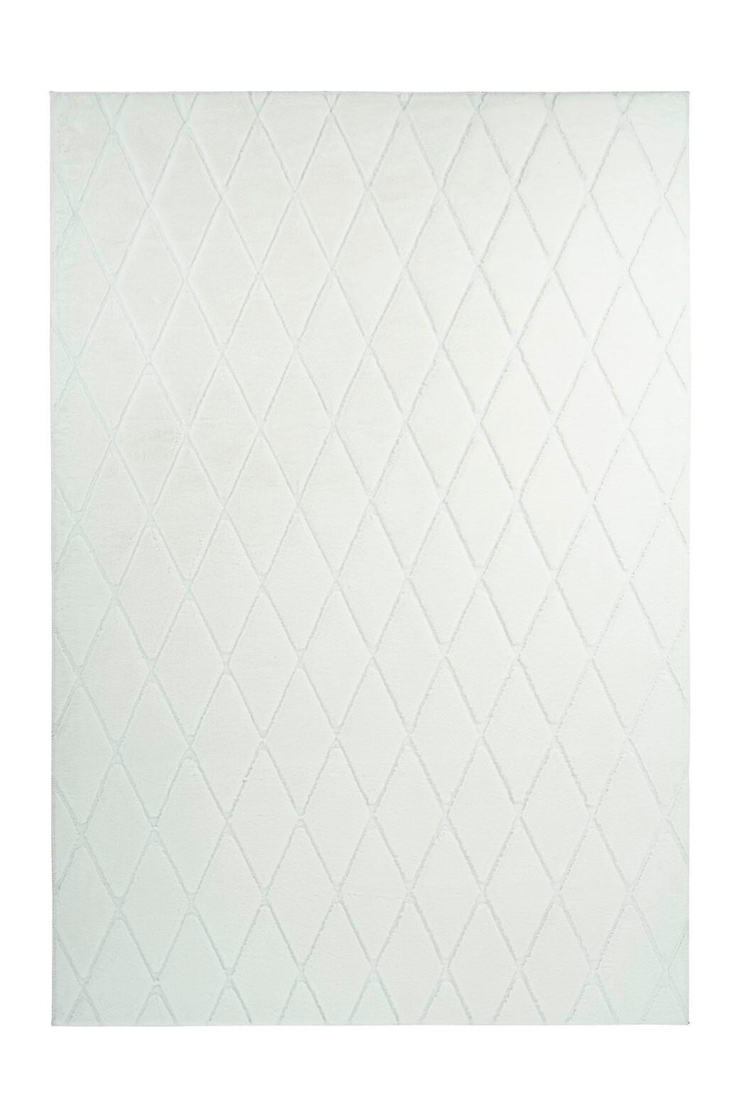 Teppich Vivica Weiß, 80x150 cm - Weiß, KONVENTIONELL, Textil (80/150cm)