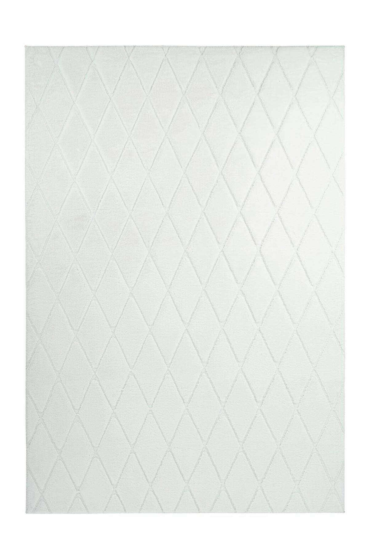 Teppich Vivica Weiß, 80x150 cm - Weiß, KONVENTIONELL, Textil (80/150cm)