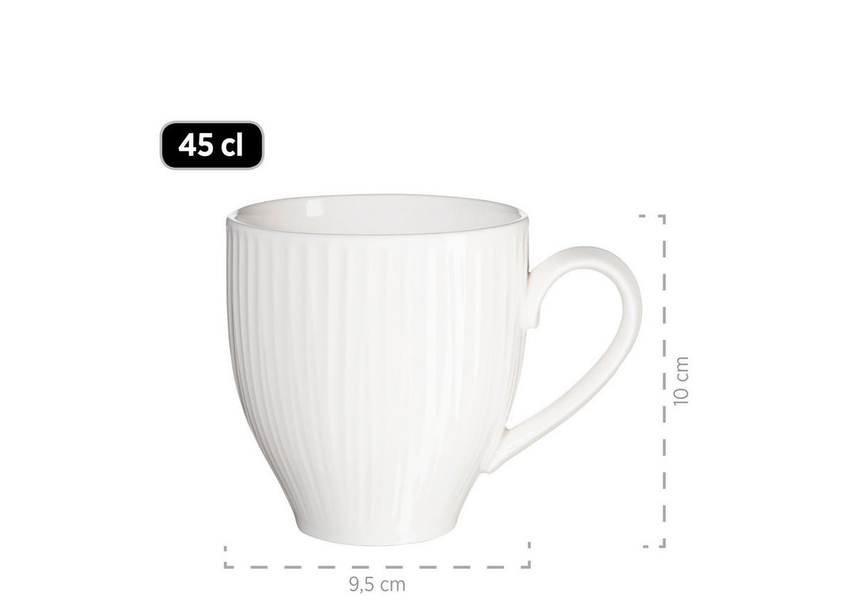 Frühstücksservice Dalia Weiß 18-Teilig - Basics, Keramik - Mäser