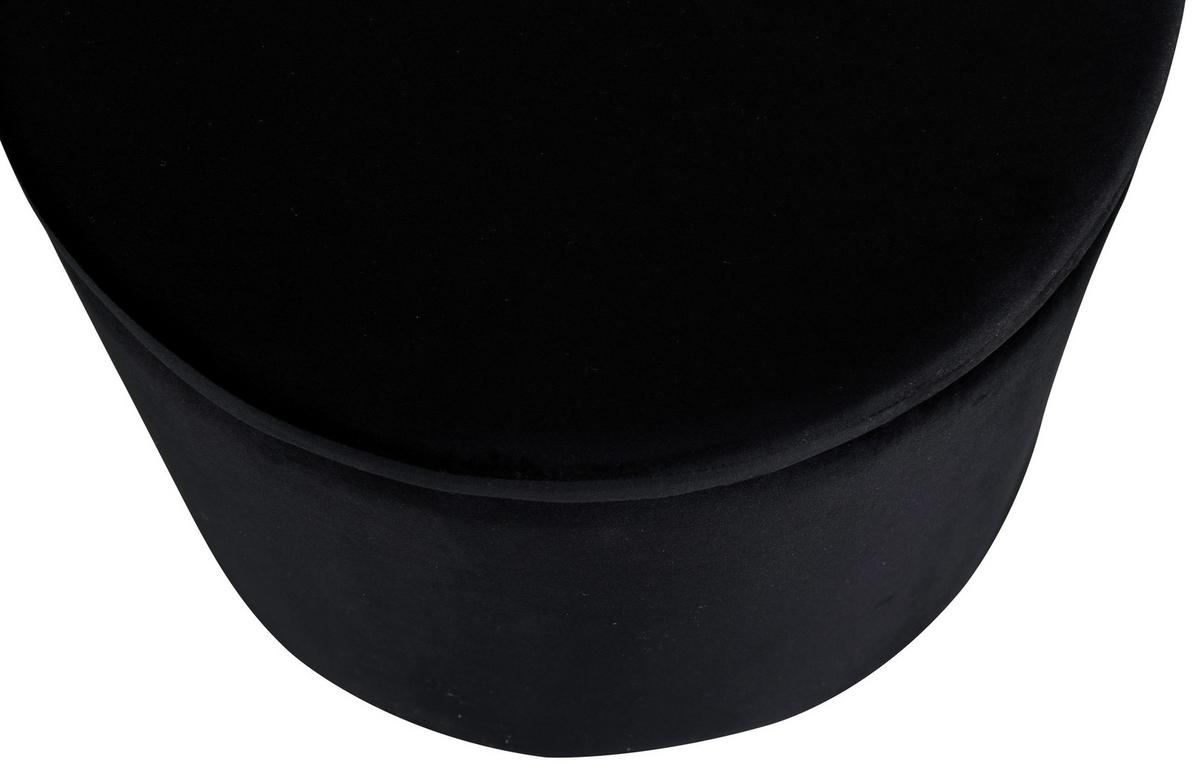 Pouf Dunken - Schwarz, Design, Textil (51/43/51cm) - Livetastic