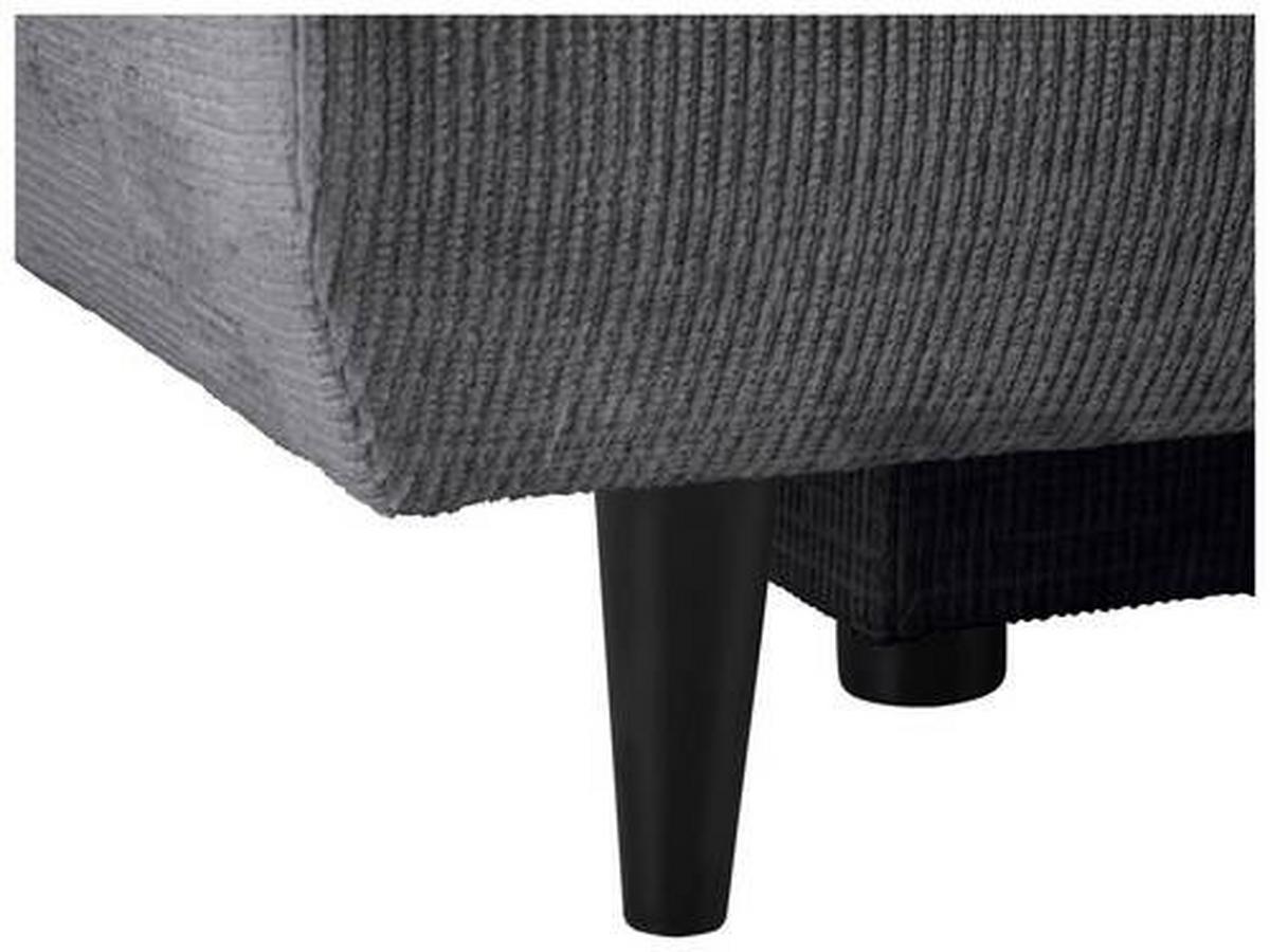 Schlafsofa Virgo - Schwarz/Graphitfarben, KONVENTIONELL, Textil (212/97/105cm) - MID.YOU