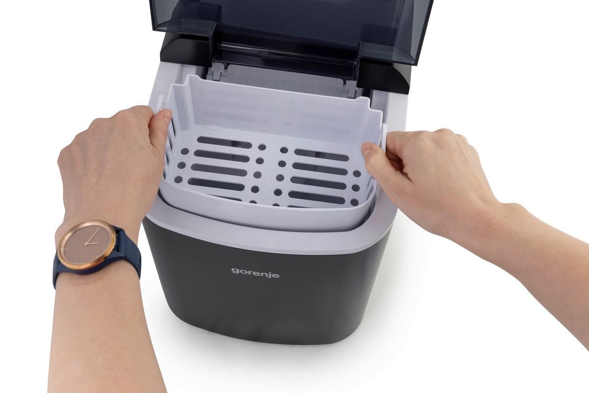 EISWÜRFELMASCHINE 120W - Schwarz, Basics, Kunststoff/Metall (32,3/36,3/24,8cm) - Gorenje