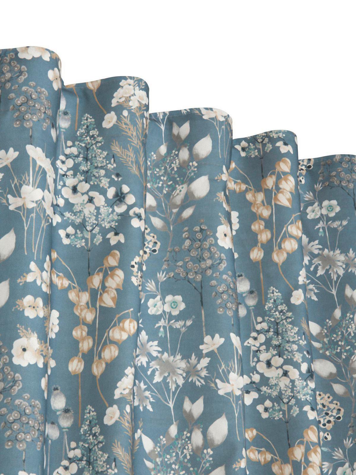 HOTOVÝ ZÁVES WOOD - modrá, Natur, textil (135/280cm) - Svanefors