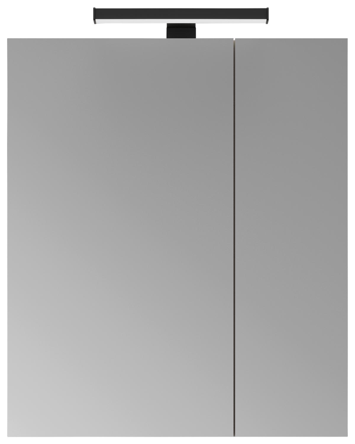 Spiegelschrank Vaduz 60 Kaschmirfarben, LED, B: 60 cm - Kaschmir, Trend, Glas/Holzwerkstoff (60/70/18cm)