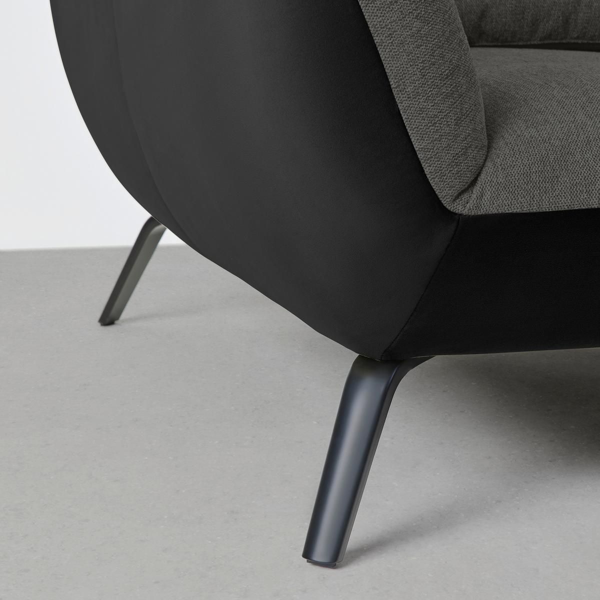 Rohová sedačka TRENDY, pravá, černá / antracitová - černá/antracitová, Moderní, kov/kompozitní dřevo (310/93/250cm) - Premium Living