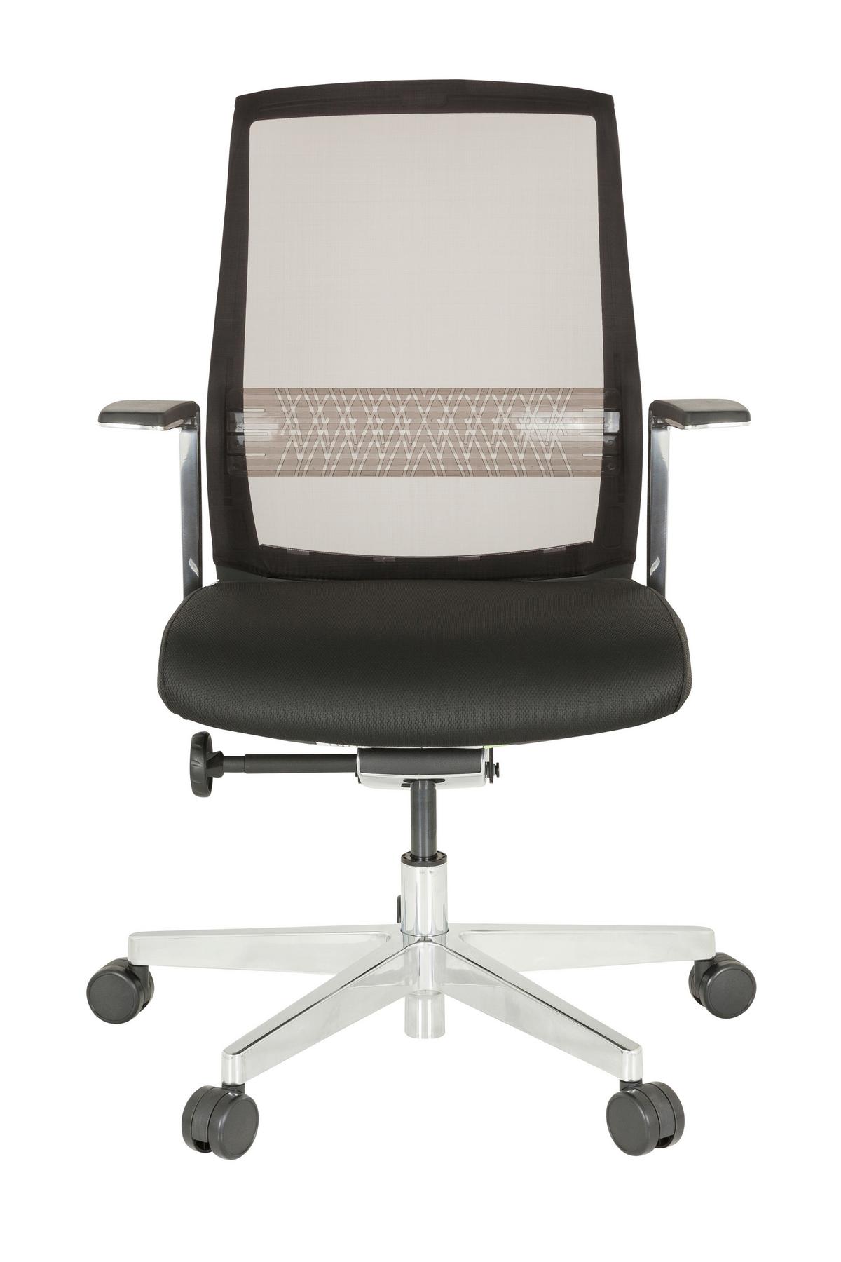 Drehstuhl Fountaine Pro Schwarz - Silberfarben/Schwarz, MODERN, Kunststoff/Textil (64/112/66cm) - MID.YOU