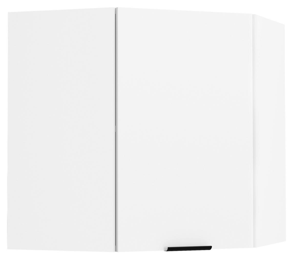 Eckoberschrank Fasola Weiß B: 57 cm - Weiß, Trend, Holzwerkstoff/Kunststoff (57/60/57cm) - MID.YOU