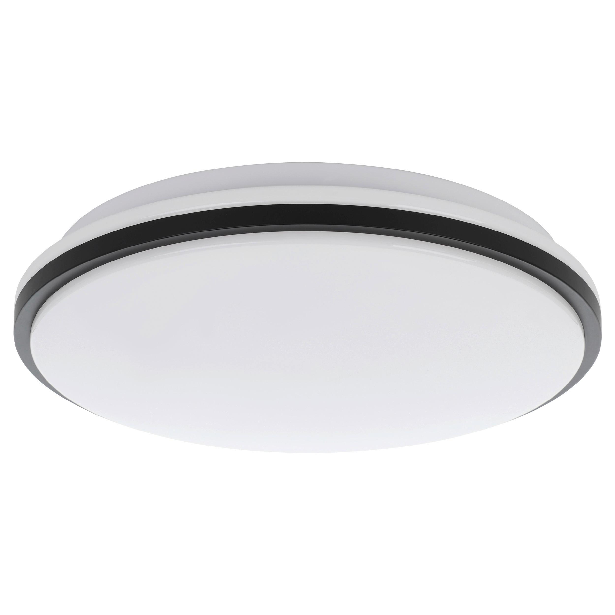 Led-wandleuchte Marunella Rund Weiß/schwarz - Schwarz/Weiß, Basics, Kunststoff/Metall (34/6cm) - Eglo