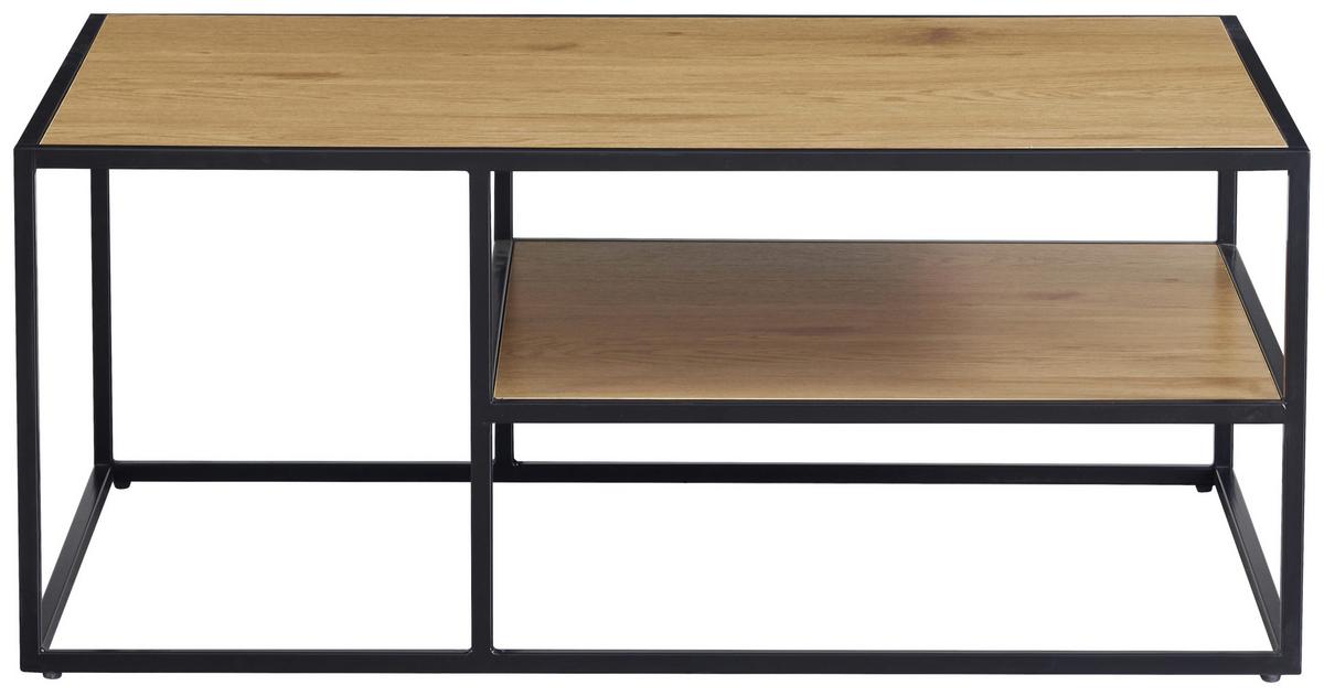 KONFERENČNÍ STOLEK KENNY - černá/barvy dubu, Moderní, kov/kompozitní dřevo (90/38/40cm) - Mömax