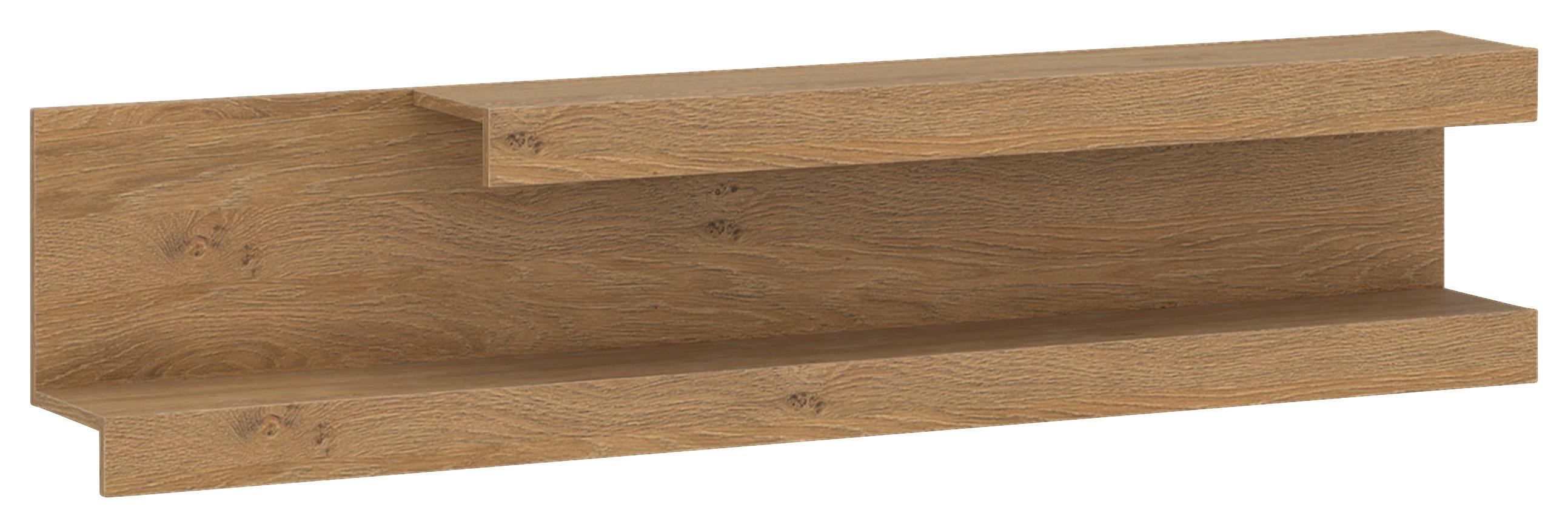 Wandregal Aretta Eichefarben B: 160 cm - Eichefarben, MODERN, Holzwerkstoff (160/36,2/23,4cm)