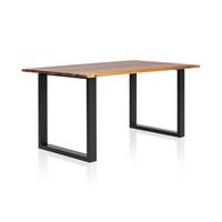 Esstisch Schwarz/cognac B: 160 Cm - Cognac/Schwarz, MODERN, Holz/Metall (160/85/77cm) - Livetastic