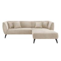 Ecksofa Colori Beige S: 264/160 cm - Beige/Schwarz, MODERN, Textil (264/160cm) - MID.YOU