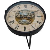 Konferenčný stolík TIME P: 50cm - čierna, Modern, kov/sklo (49,5/57cm)