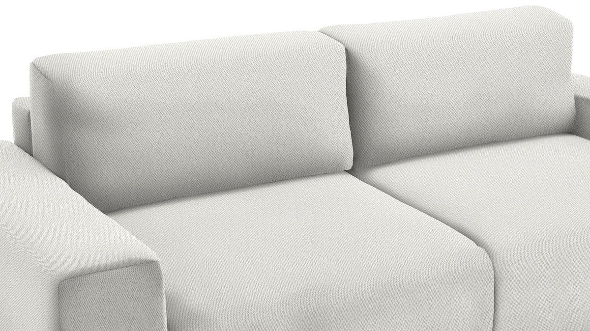 Schlafsofa Vouge Beige Bettkasten, B: 255 Cm - Beige/Buchefarben, KONVENTIONELL, Textil (255/86/123cm) - Livetastic