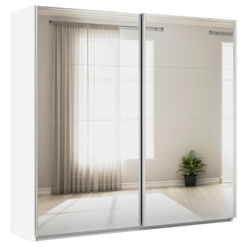 Schwebetürenschrank Mit Spiegel 225cm Feldkirch, Weiß