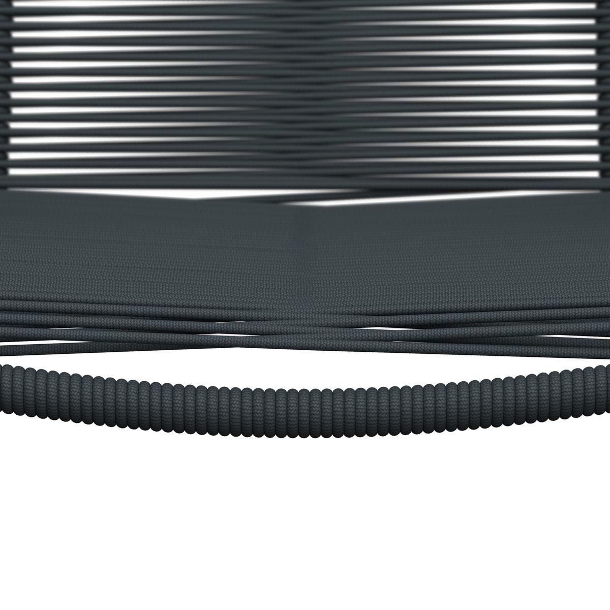 Gartenstuhl Stapelbar Trendy New Carbonstahl - Anthrazit/Schwarz, MODERN, Kunststoff/Metall (58/88/54cm) - Beldano