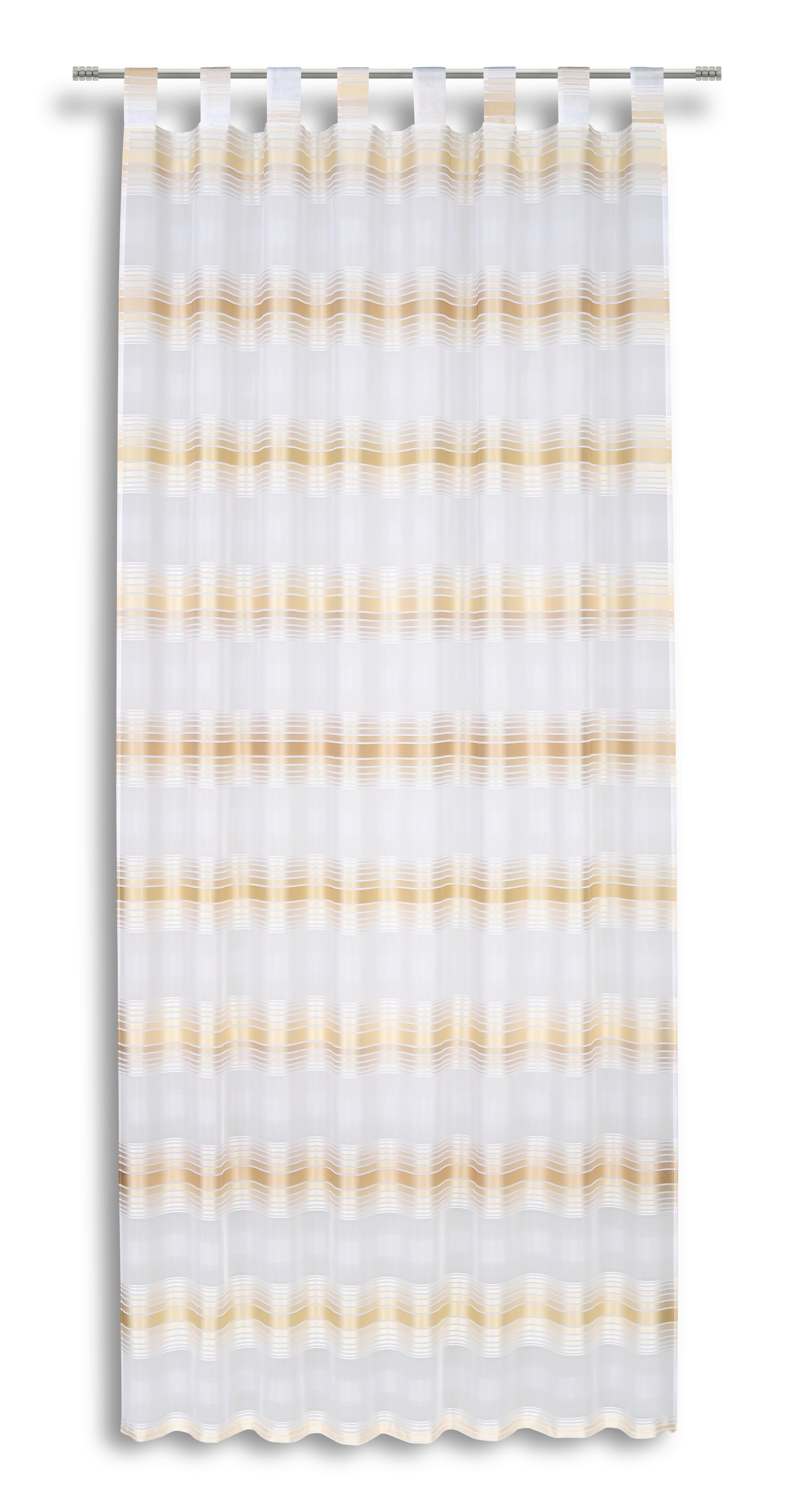 Vorhang Mit Schlaufen Und Band Fianna 140x245 Cm Beige - Beige, MODERN, Textil (140/245cm) - Luca Bessoni