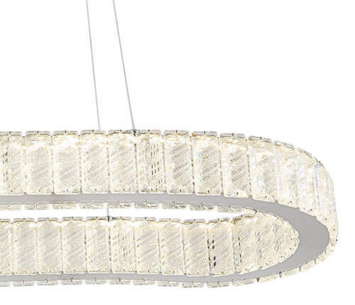 ZÁVESNÉ LED SVIETIDLO 67162-58 - priehľadné/číra, Konventionell, kov/plast (89/31/120cm) - Globo