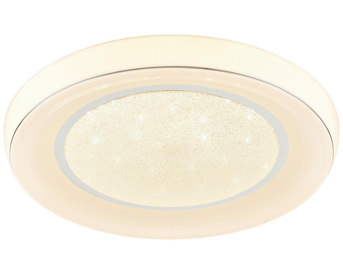 LED-Deckenleuchte Beatrice Ø 64 cm mit Sternenhimmel - Weiß, MODERN, Kunststoff/Metall (64cm) - Luca Bessoni