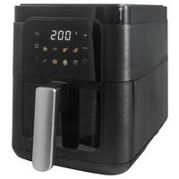 HEISSLUFTFRITTEUSE 1500W, 6 Liter - Schwarz, Trend, Glas/Kunststoff (22,7/45/28,3cm)