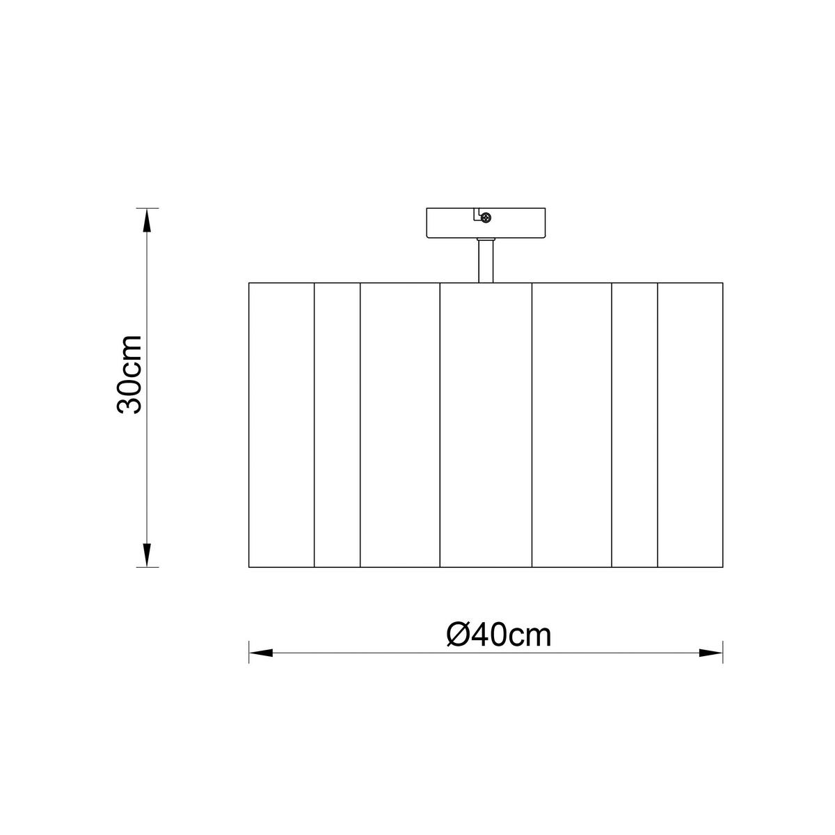 STROPNÉ SVIETIDLO SEJLA - béžová, Modern, kov/textil (40/40/30cm) - Mömax