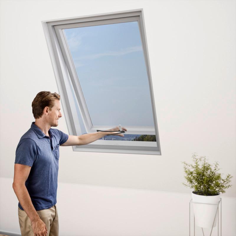 Fliegengitter Fenster 130x150 Cm Anthrazit - Anthrazit, Basics, Textil (130/150cm)
