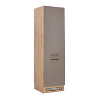 Skříňka na spotřebiče LINZ bez spotřebičů - šedá/černá, Moderní, kov/kompozitní dřevo (60/211/57cm)
