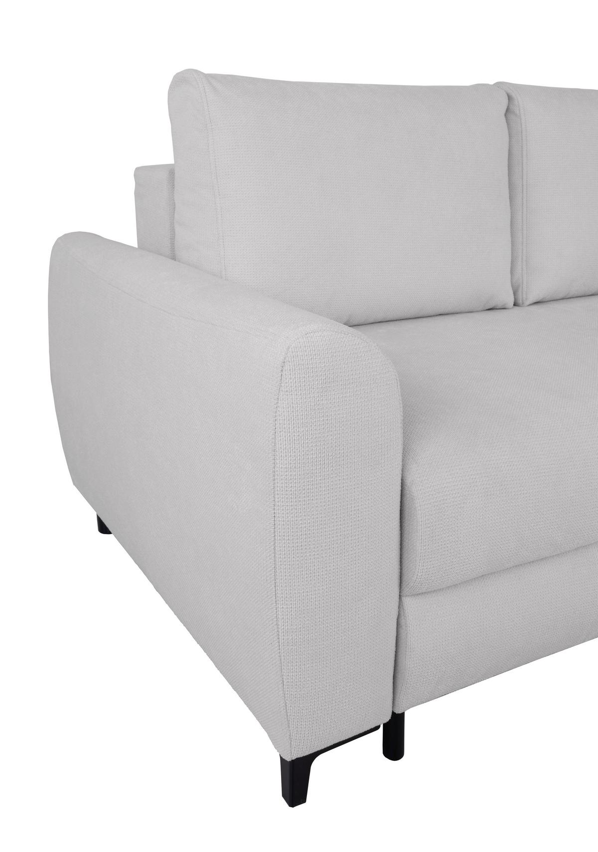 Ecksofa Moli, Grau S: 236x148 cm - Schwarz/Grau, Design, Textil (236/148cm) - MID.YOU