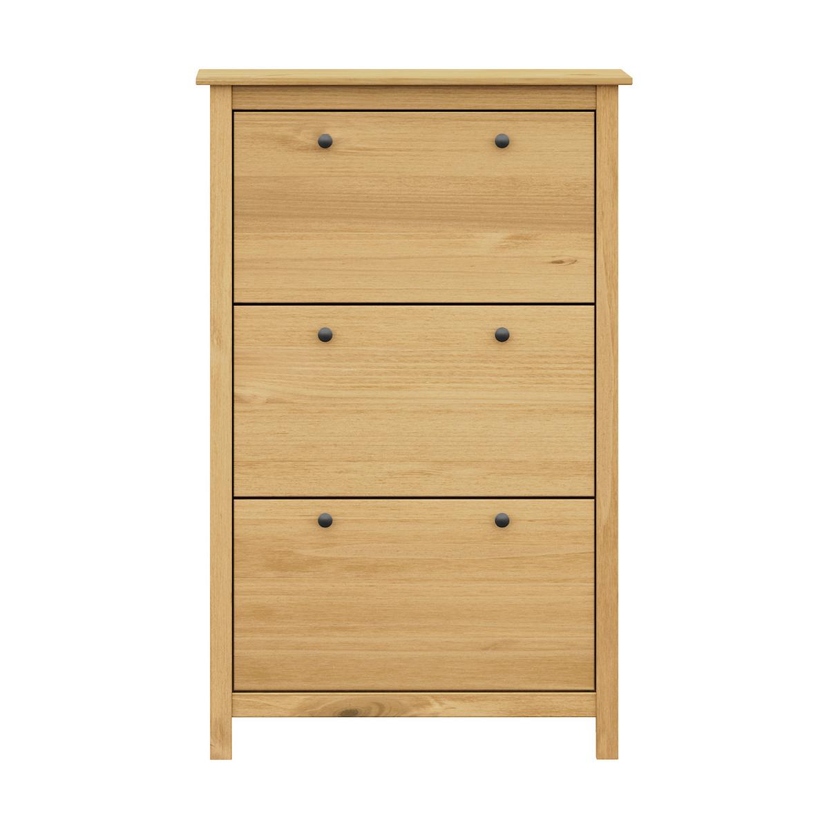 SCHUHSCHRANK SCHUHSCHRANK KIEFER GEWACHST - Naturfarben, Basics, Holz (72/124/35cm) - Livetastic