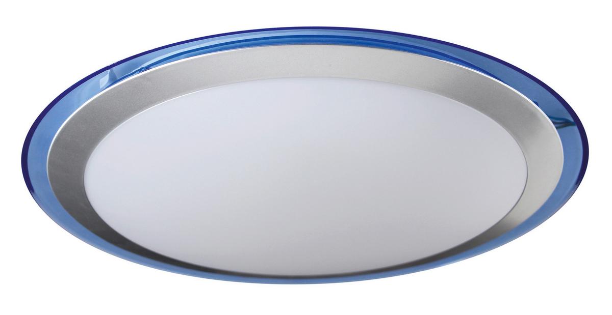Led-deckenleuchte Ø 33 Cm Rund - Blau/Silberfarben, Basics, Kunststoff/Metall (33cm) - Näve