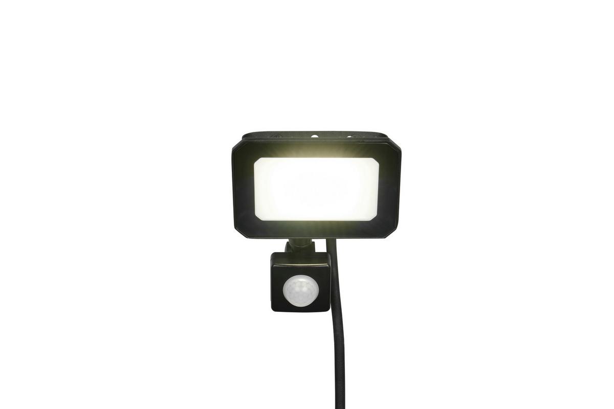 AUßENWANDLEUCHTE 4000K, kaltweiß - Schwarz/Weiß, Design, Glas/Metall (14/12/11cm)