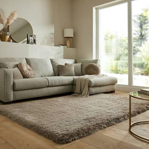 Shaggy Pearl Teppich Braun 160x230 - Beige/Mokka, Basics, Textil (160/230cm)