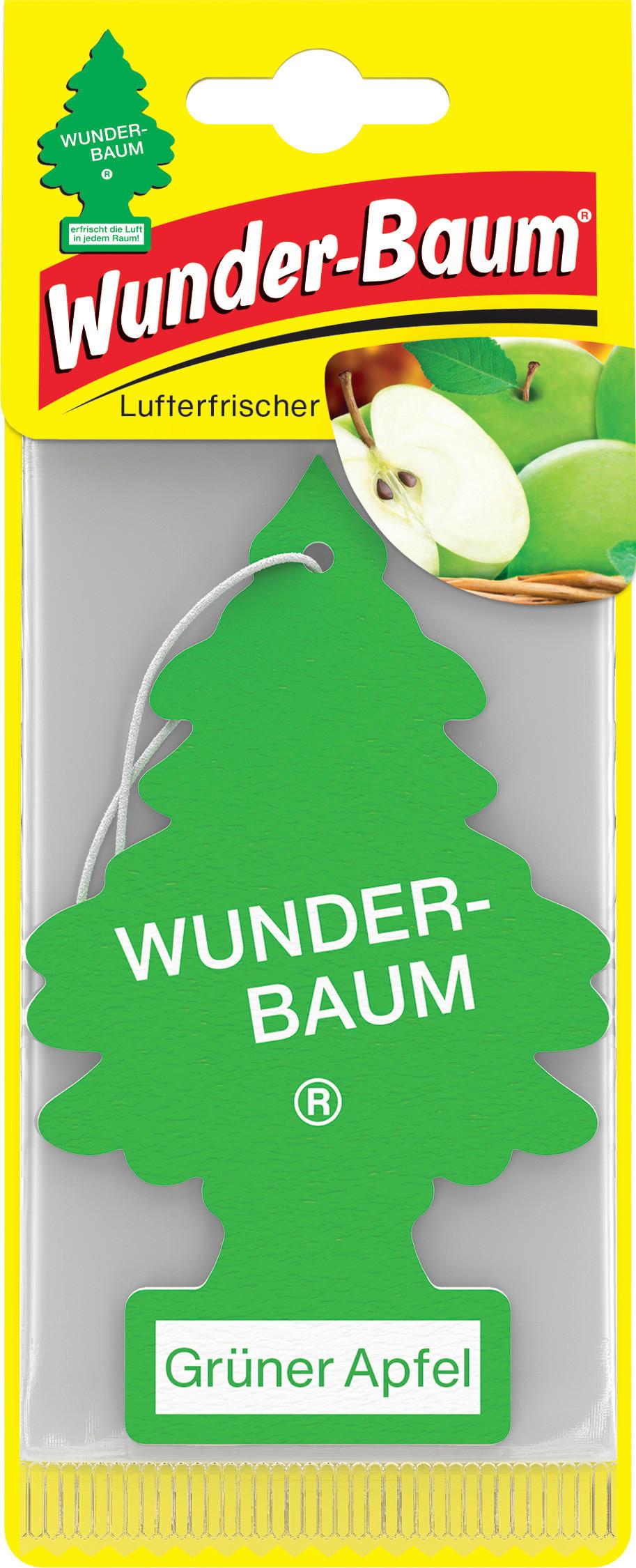Autóillatosító Wunderbaum Zöld Alma - világoszöld, fa