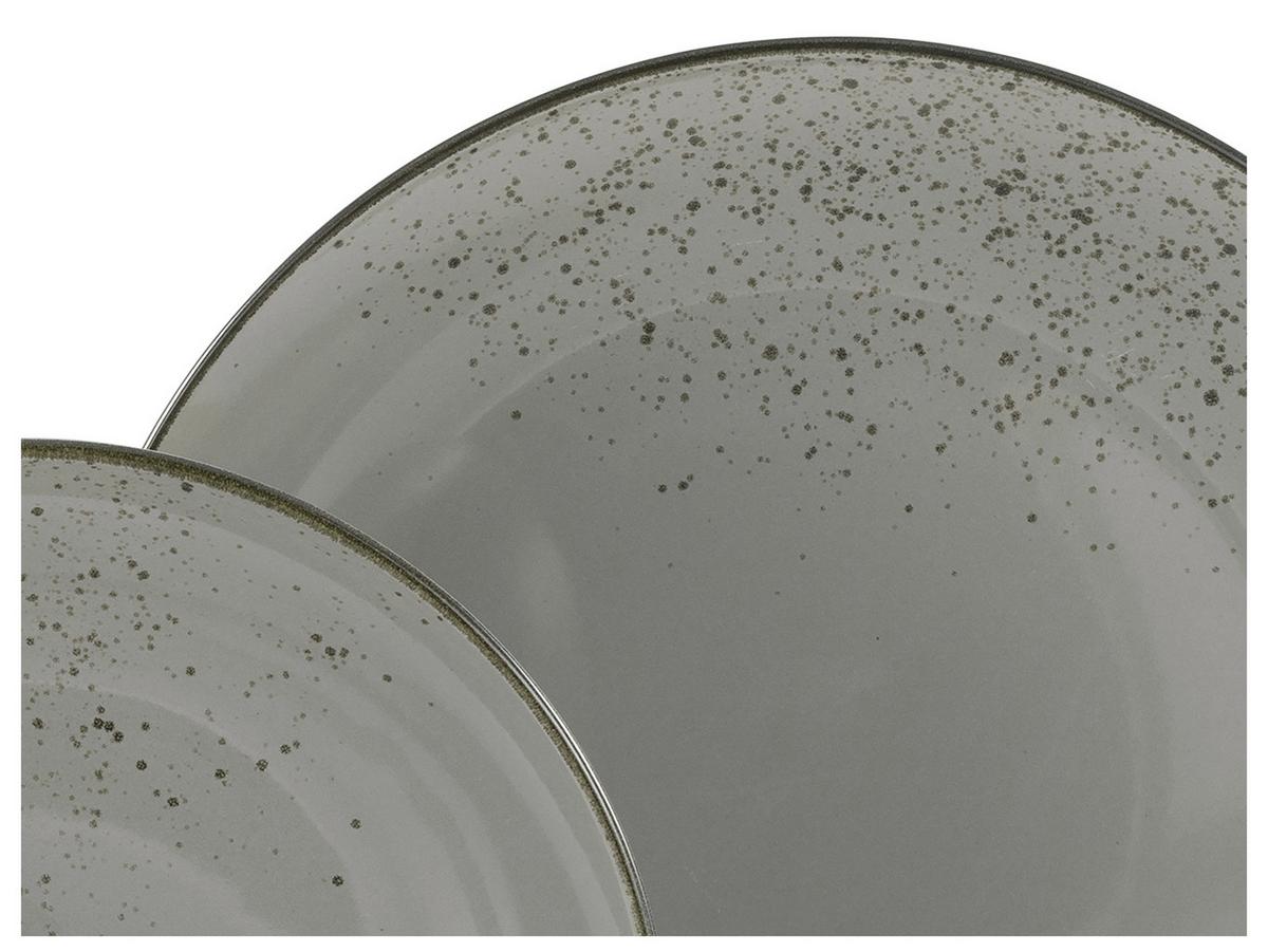 Kombiservice Nature Grau 16-teilig - Grau, Basics, Keramik - Creatable