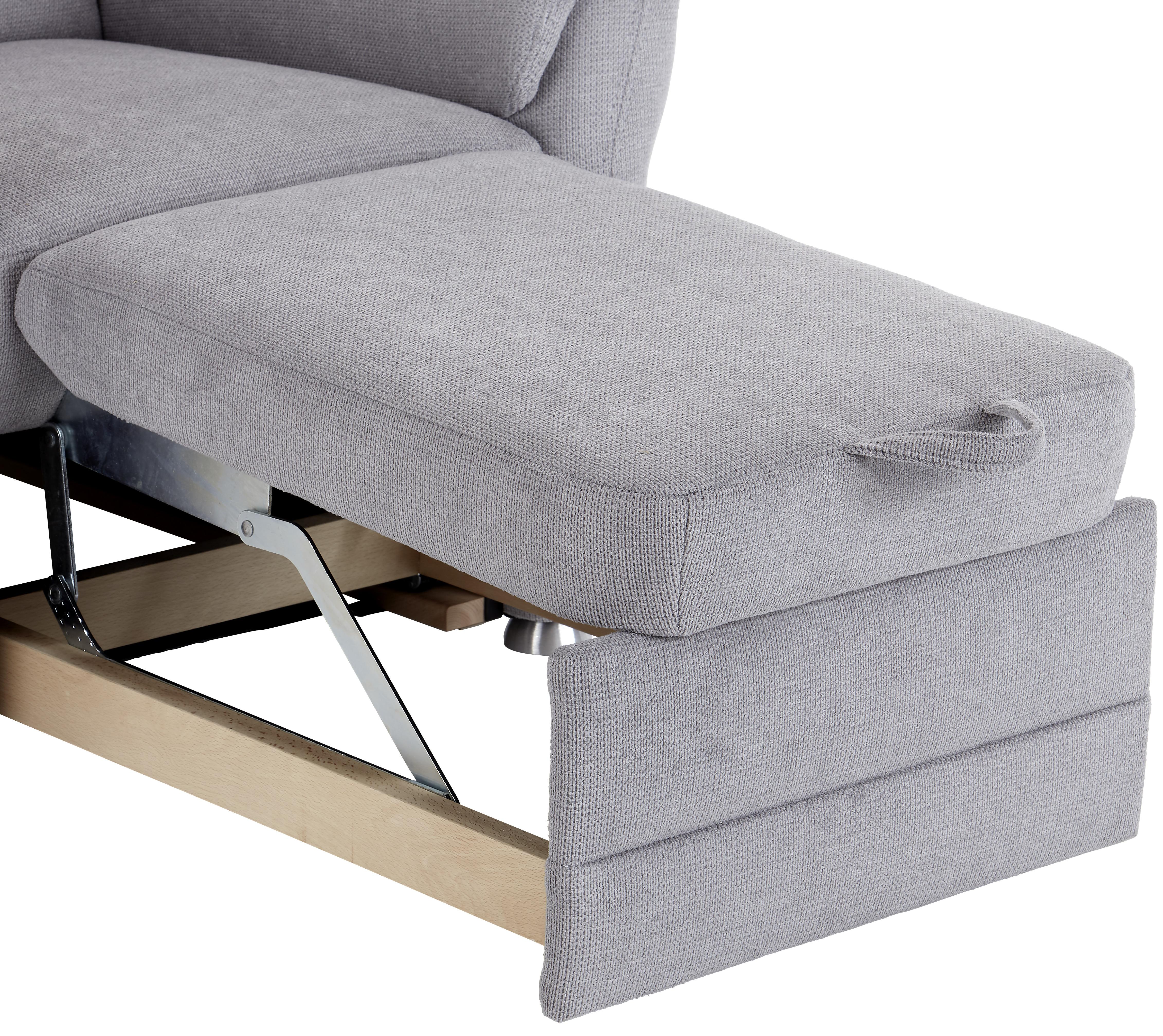 James Wood Polstersessel mit Fußstütze Queenline Q Webstoff Grau