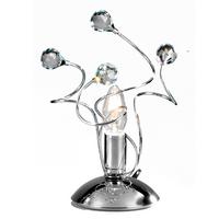 Kristall-tischleuchte 4726/l - Chromfarben, KONVENTIONELL, Glas/Metall (23/27cm)