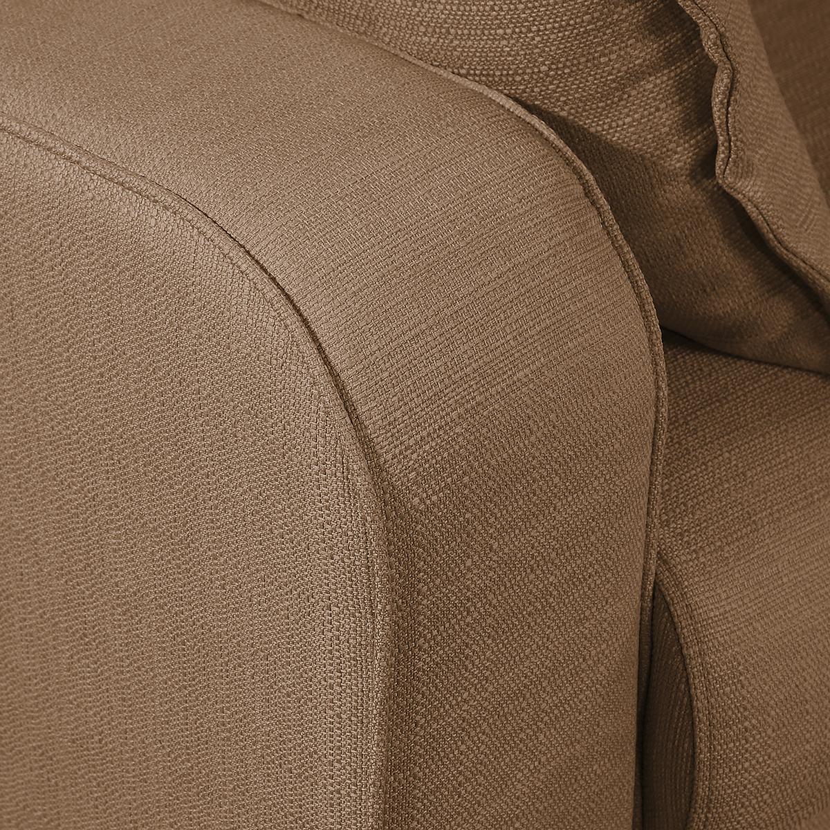 Ecksofa Beata Hellbraun S: 230x150 cm - Wengefarben/Hellbraun, Design, Textil (230/150cm) - Livetastic