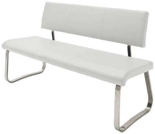 Livetastic Sitzbank mit Lehne Weiß Lederlook Arco B: 155 cm online kaufen ➤  Möbelix