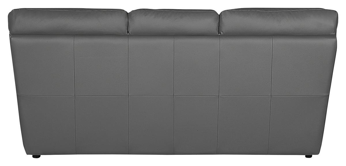 Schlafsofa Oslo, Anthrazit B: 205 Cm - Anthrazit/Schwarz, Design, Leder (205/92/85cm) - Livetastic