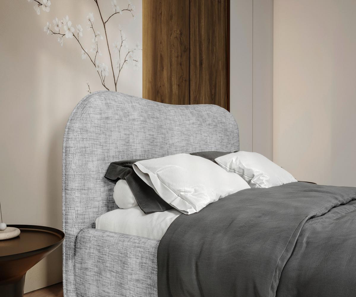 Polsterbett Luo 180x200 cm Grau - Grau, MODERN, Holz/Holzwerkstoff (180/200cm) - MID.YOU