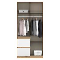 Drehtürenschrank Nidda Eiche Artisan/weiß B: 40 Cm - Weiß/Eiche Artisan, Basics, Holzwerkstoff (91/197/54cm) - Rauch Möbel