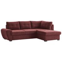 Sarokgarnitúra "burner" Burner - borvörös, Modern, textil (244/88/174cm)