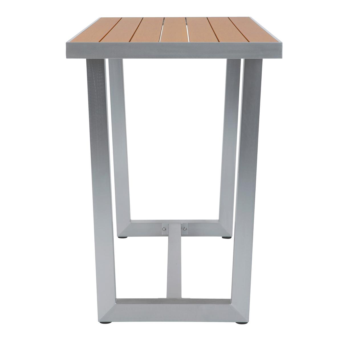 Gartenbarset James - Alufarben/Grau, LIFESTYLE, Metall (180/78/110cm) - Ambia Garden