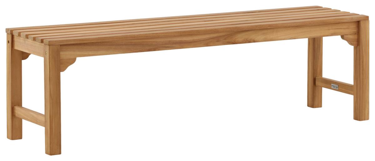 Gartenbank Kenya - Teakfarben, KONVENTIONELL, Holz (150/45/40cm) - Gardenson