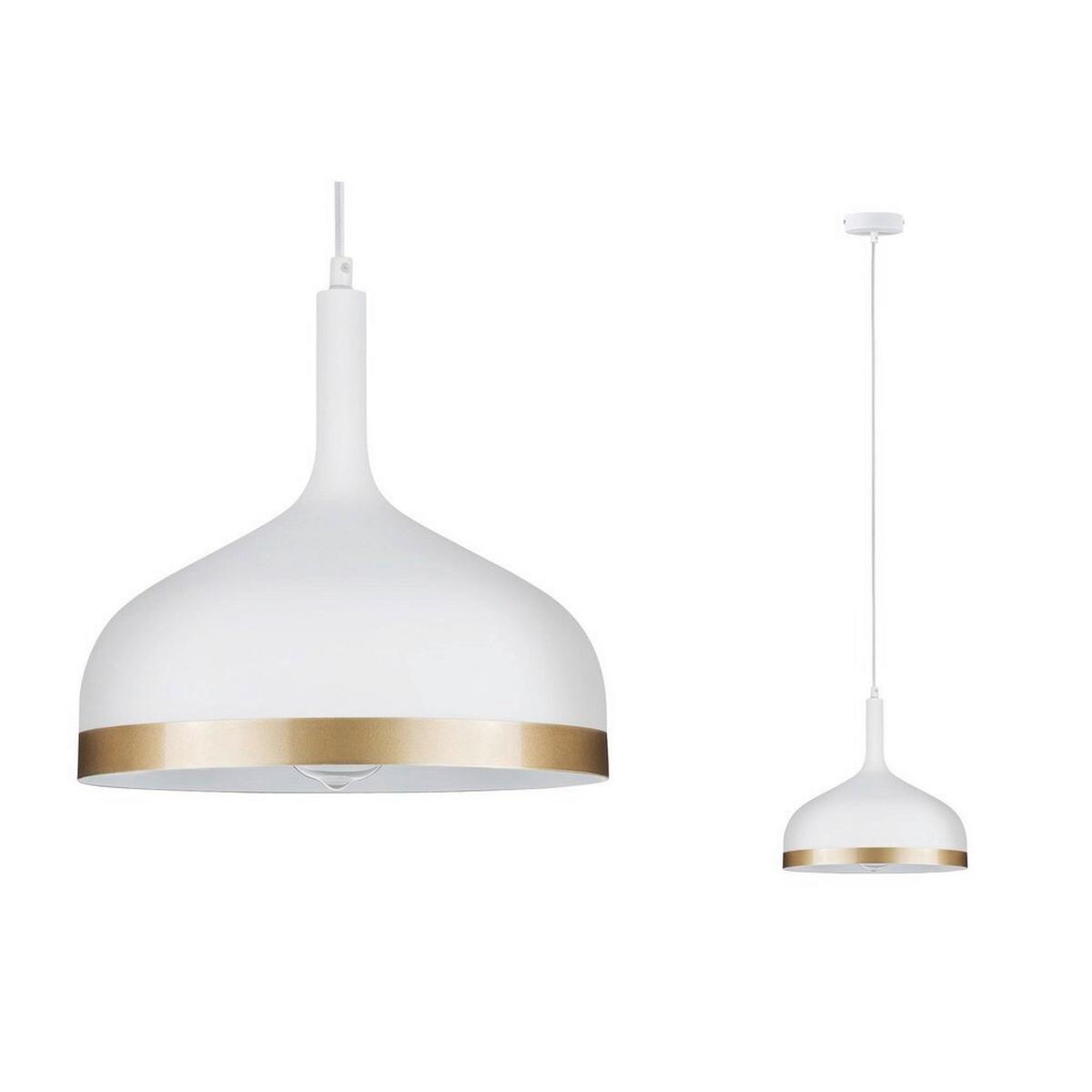 LED-Hängeleuchte Neordic Embla 1-Flammig dimmbar - Goldfarben/Weiß, Design, Metall (15/110cm) - Paulmann
