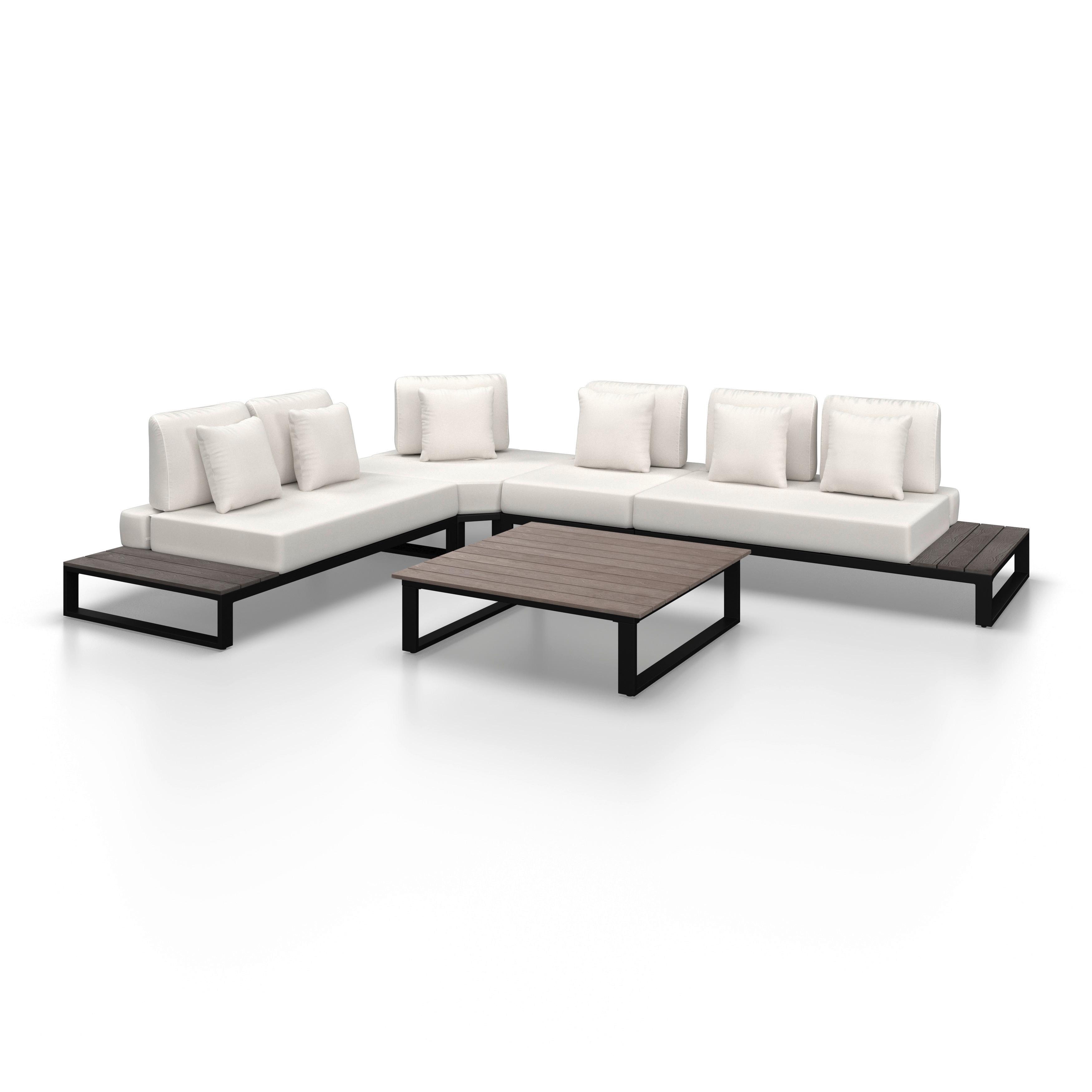 TERASOVÁ SEDACIA SÚPRAVA SILVANO - čierna/sivá, Modern, kov/textil (323/79cm) - Bessagi Garden