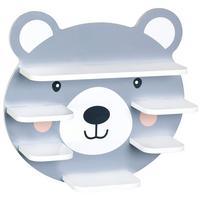 Wandregal Weiß, Grau B: 45 Cm - Weiß/Grau, Basics, Holzwerkstoff (45/42/12cm) - Kesper