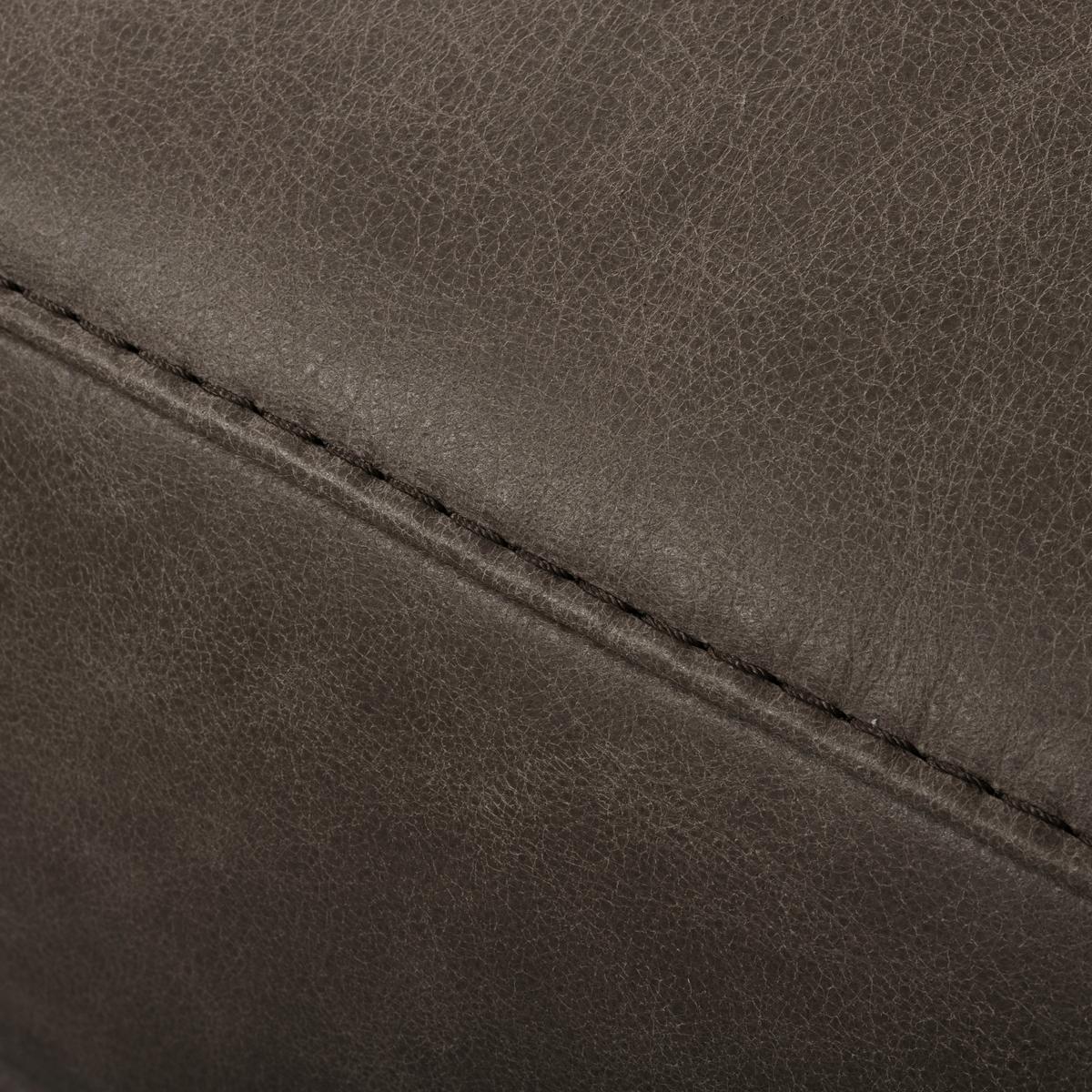 3-Sitzer-Sofa Spring, Fango B: - Fango/Schwarzchrom, Design, Leder (187/85/92cm) - Livetastic