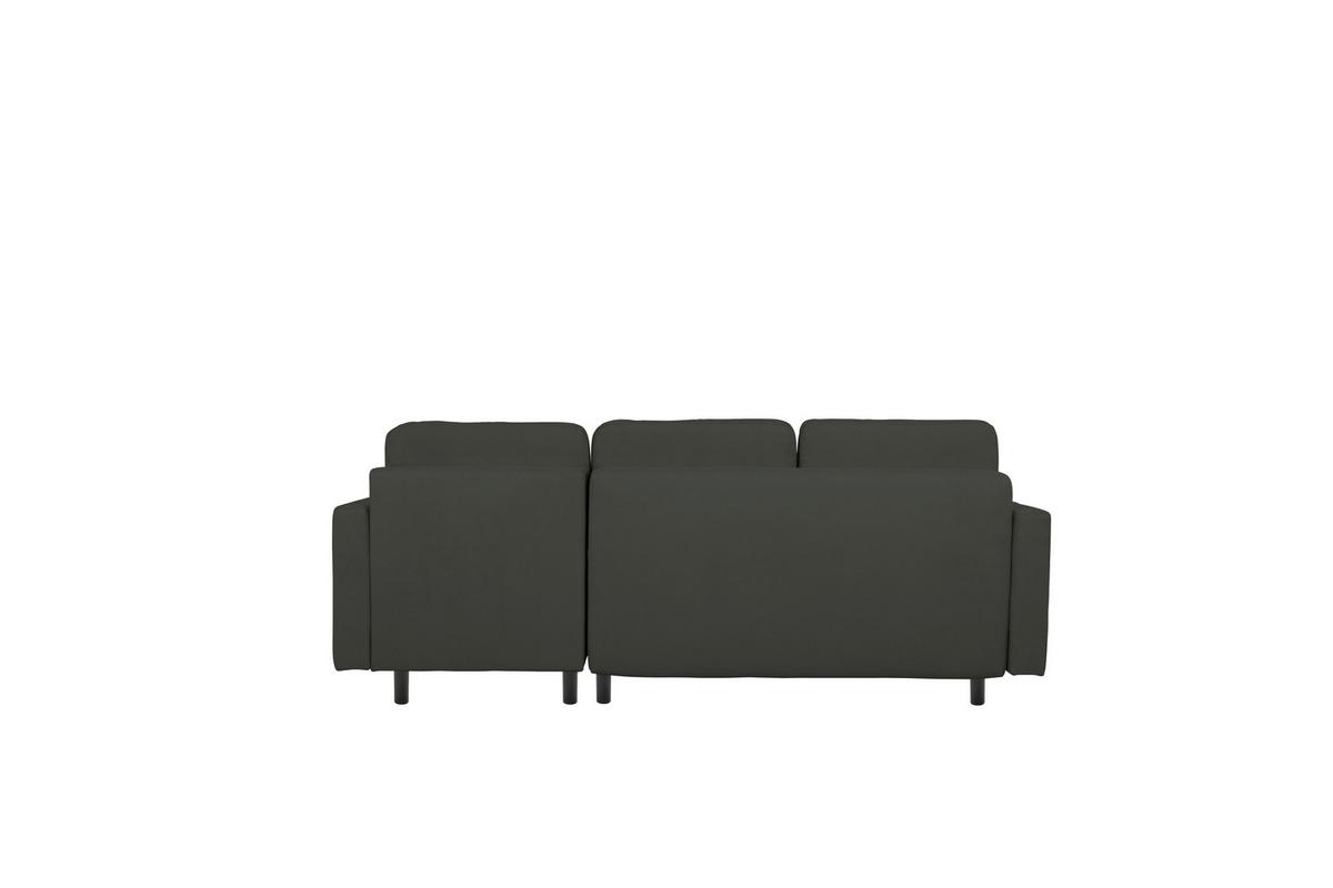 Ecksofa Noret, Schwarz S: 223x157 Cm - Buchefarben/Schwarz, Design, Textil (223/157cm) - MID.YOU