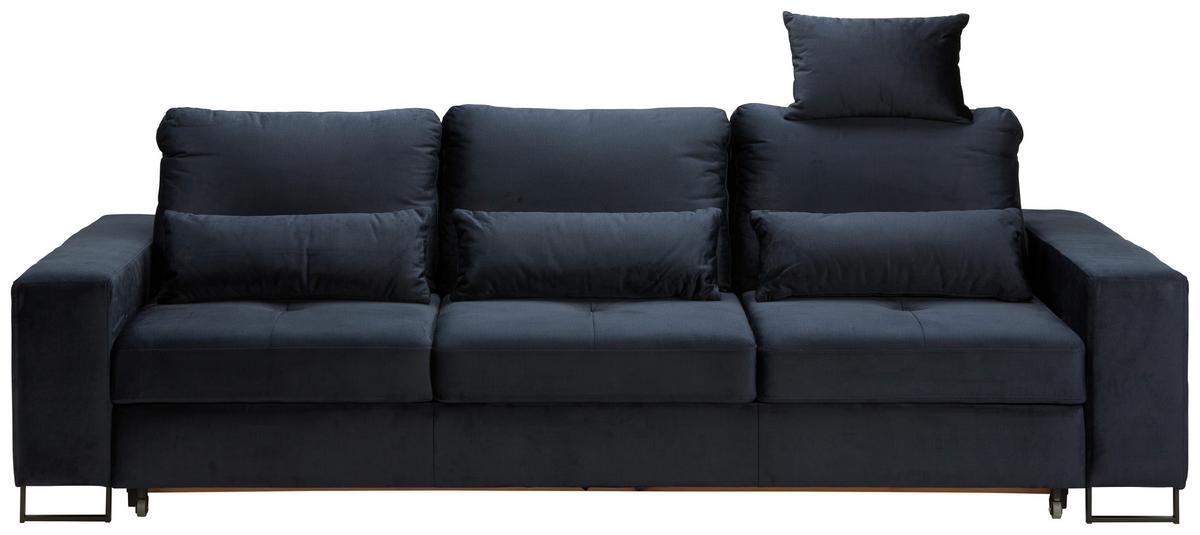 Opierka hlavy SIMONE, tmavomodrá - tmavomodrá, Modern, textil (30/47cm) - Mömax